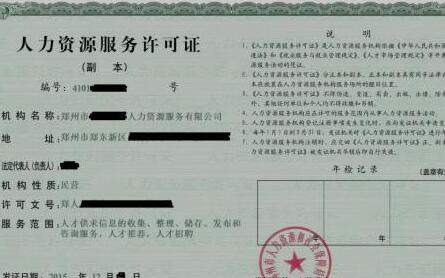 人力資源服務(wù)許可證